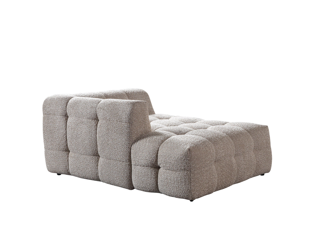 Ivy Sand Boucle Double Chaise 146" Sectional view 19