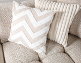 Ivy Sand Boucle Double Chaise 146" Sectional view 12