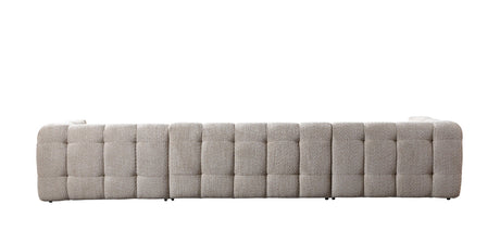 Ivy Sand Boucle Double Chaise 146" Sectional view 16