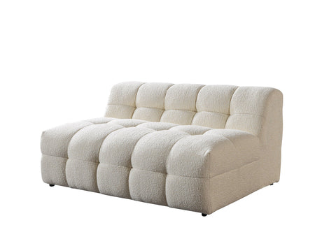 Ivy Ivory Boucle Double Chaise 146" Sectional view 20