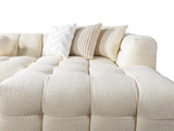 Ivy Ivory Boucle Double Chaise 146" Sectional view 11