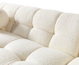 Ivy Ivory Boucle Double Chaise 146" Sectional view 10