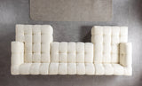 Ivy Ivory Boucle Double Chaise 146" Sectional view 5