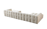 Ivy Ivory Boucle Double Chaise 146" Sectional view 17
