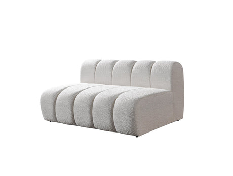 Lis Ivory Boucle Double Chaise 147" Sectional view 20