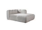 Lis Ivory Boucle Double Chaise 147" Sectional view 21