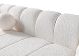 Lis Ivory Boucle Double Chaise 147" Sectional view 12