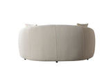 Bonita Ivory Boucle Round Sofa 71" view 11