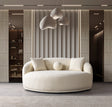 Bonita Ivory Boucle Round Sofa 71" from Ella Furniture