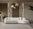 Cloe Ivory Velvet Curved 134" RAF Sectional from Ella Furniture