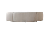 Bonita Ivory Velvet 3-Piece Curved 138" Sectional view 15