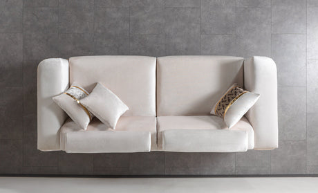 Fabiana Ivory Velvet Sofa & Loveseat view 13