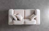 Fabiana Ivory Velvet Loveseat view 11