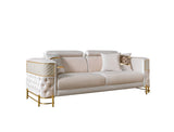 Fabiana Ivory Velvet Sofa view 12