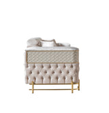 Fabiana Ivory Velvet Loveseat view 13