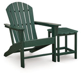Sundown Green Shores Adirondack Chair with End table