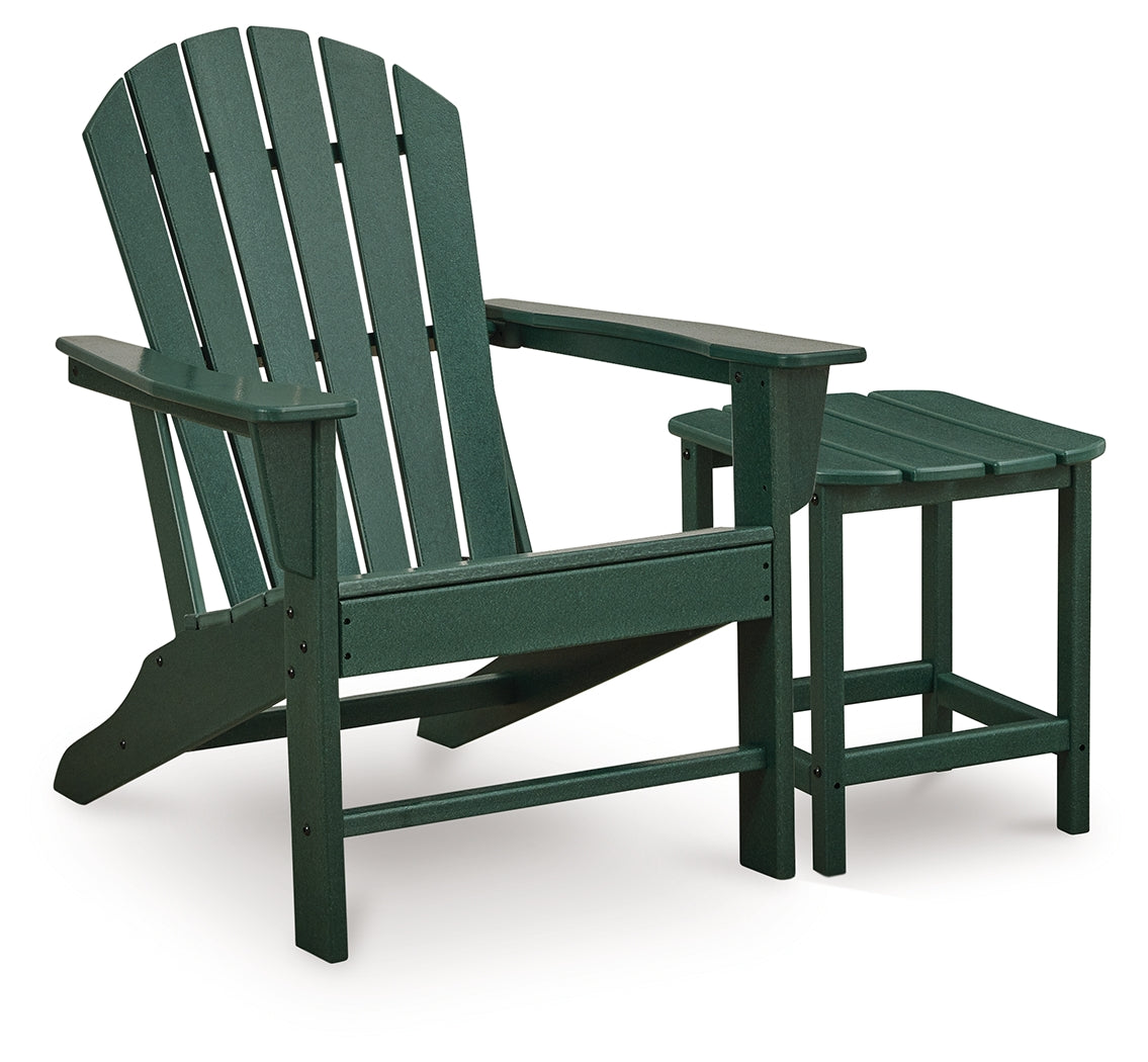 Sundown Green Shores Adirondack Chair with End table