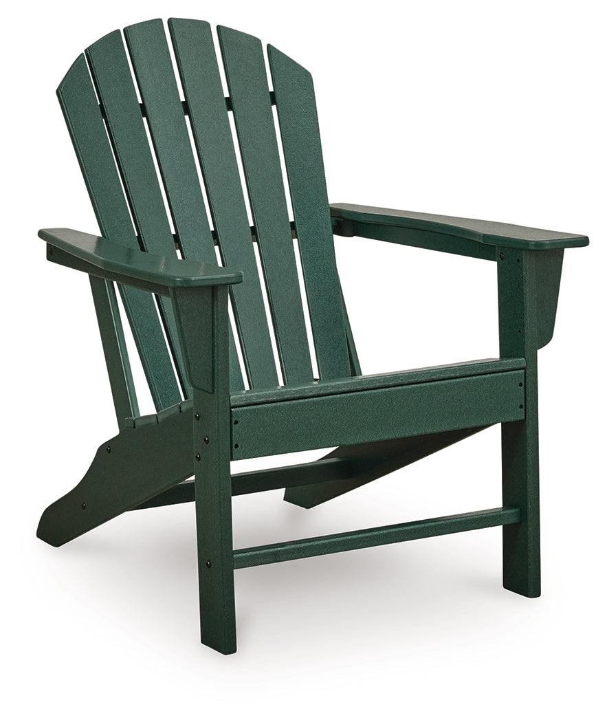 Sundown Green Shores 2 Adirondack Chairs with End table