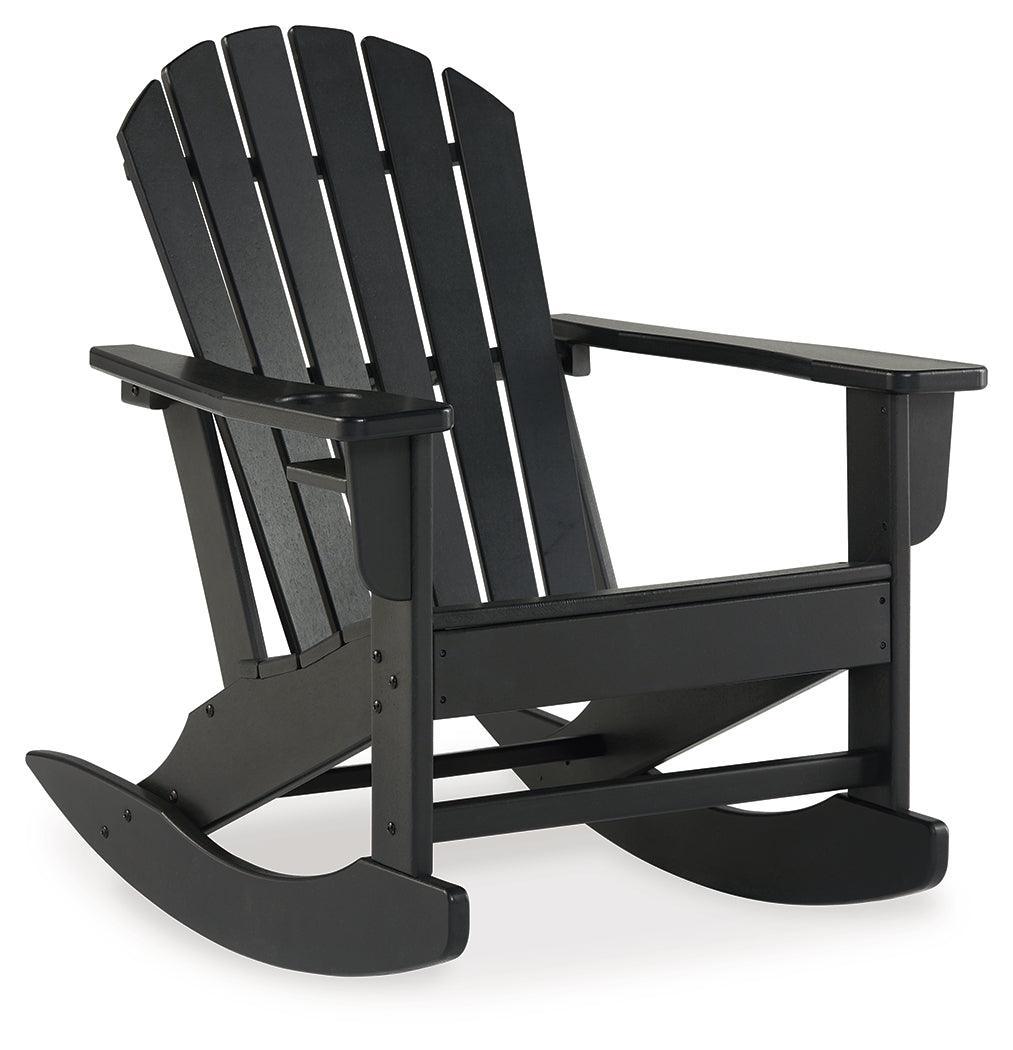Sundown Treasure Black Outdoor Rocking Chair - Ella Furniture