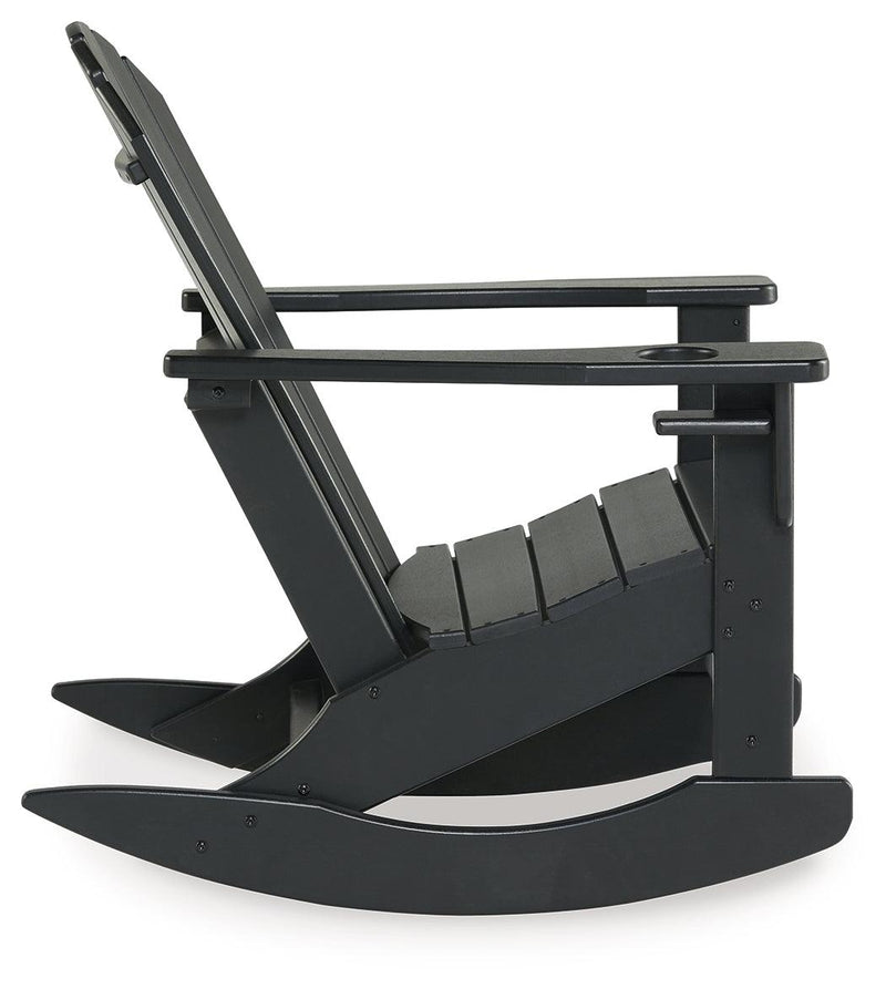 Sundown Treasure Black Outdoor Rocking Chair - Ella Furniture