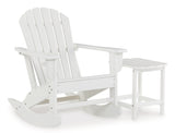 Sundown White Treasure Outdoor Chair with End Table