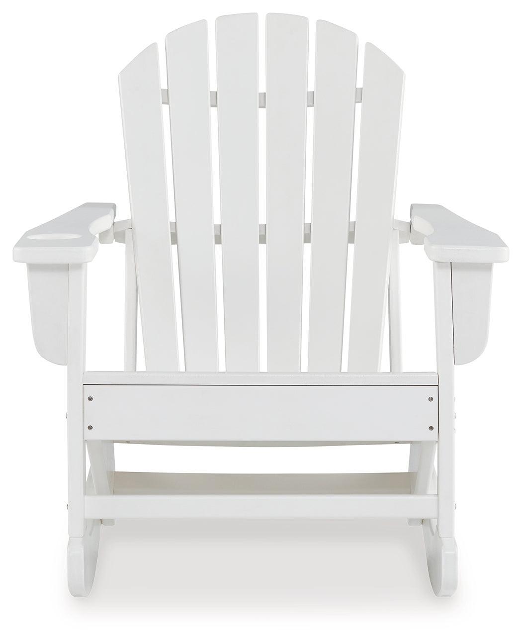 Sundown Treasure White Outdoor Rocking Chair - Ella Furniture