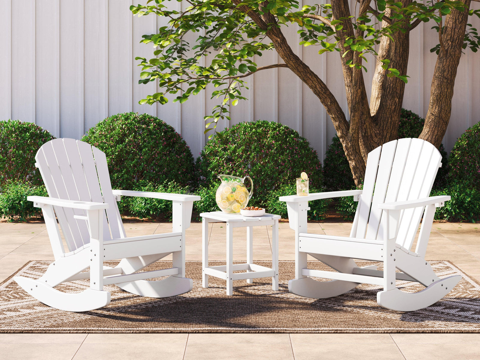 Sundown White Treasure 2 Outdoor Chairs With End Table