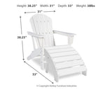 Sundown White Treasure Outdoor Chair with End Table