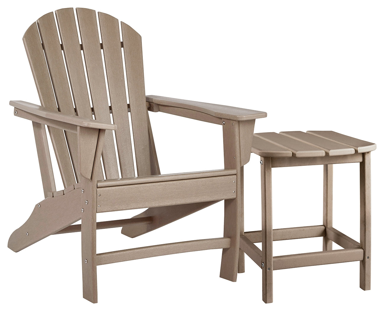 Sundown Driftwood Treasure Outdoor Chair with End Table
