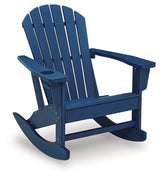 Sundown Shores Blue Outdoor Rocking Chair