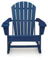 Sundown Shores Blue Outdoor Rocking Chair