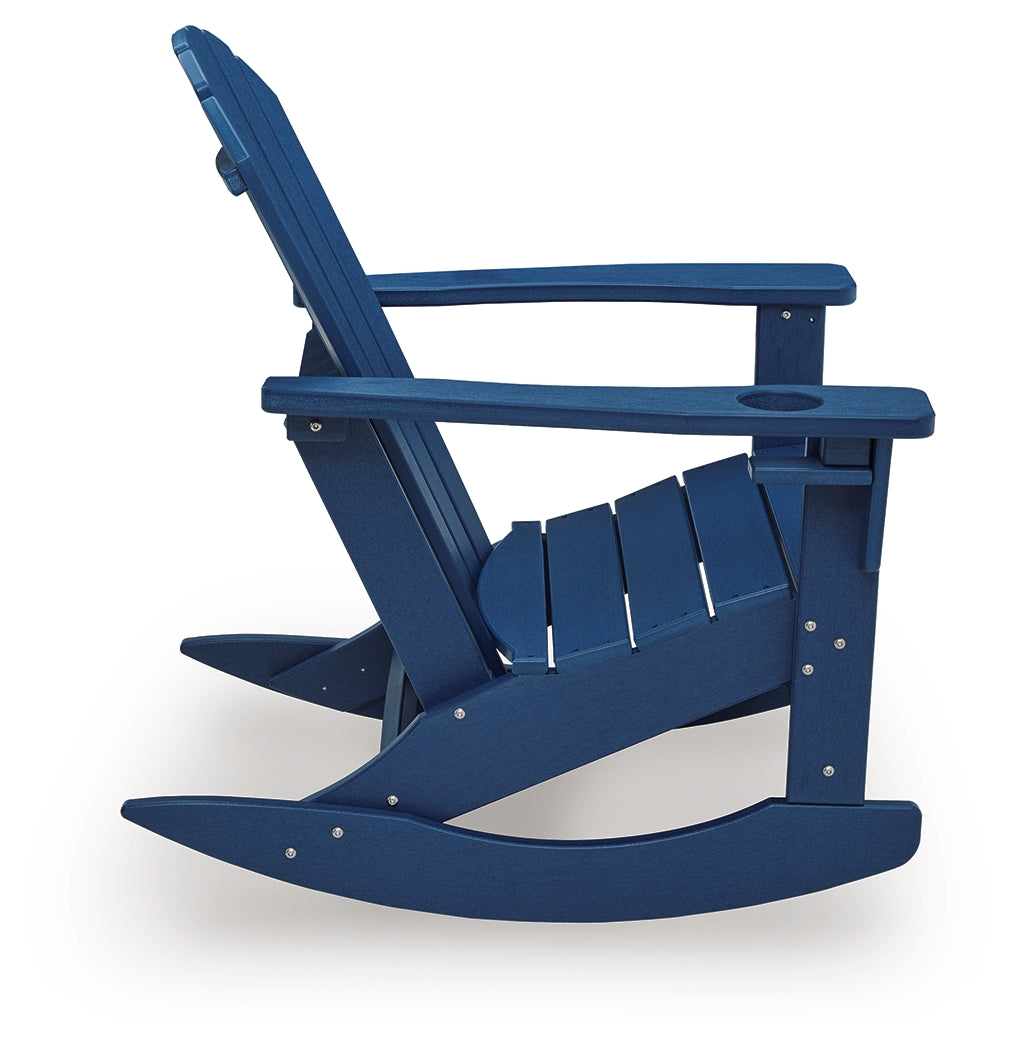 Sundown Shores Blue Outdoor Rocking Chair