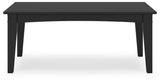 Hyland Wave Black Outdoor Coffee Table