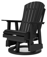 Hyland Wave Black Outdoor Swivel Glider Chair - Ella Furniture