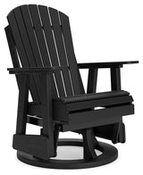 Hyland Wave Black Outdoor Swivel Glider Chair - Ella Furniture
