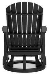 Hyland Wave Black Outdoor Swivel Glider Chair - Ella Furniture