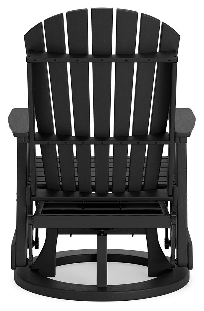 Hyland Wave Black Outdoor Swivel Glider Chair - Ella Furniture