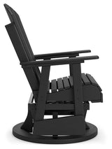 Hyland Wave Black Outdoor Swivel Glider Chair - Ella Furniture
