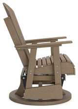 Hyland Wave Driftwood Outdoor Swivel Glider Chair - Ella Furniture