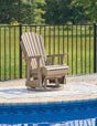 Hyland Wave Driftwood Outdoor Swivel Glider Chair - Ella Furniture