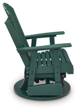 Shell Beach Green Outdoor Swivel Glider Chair