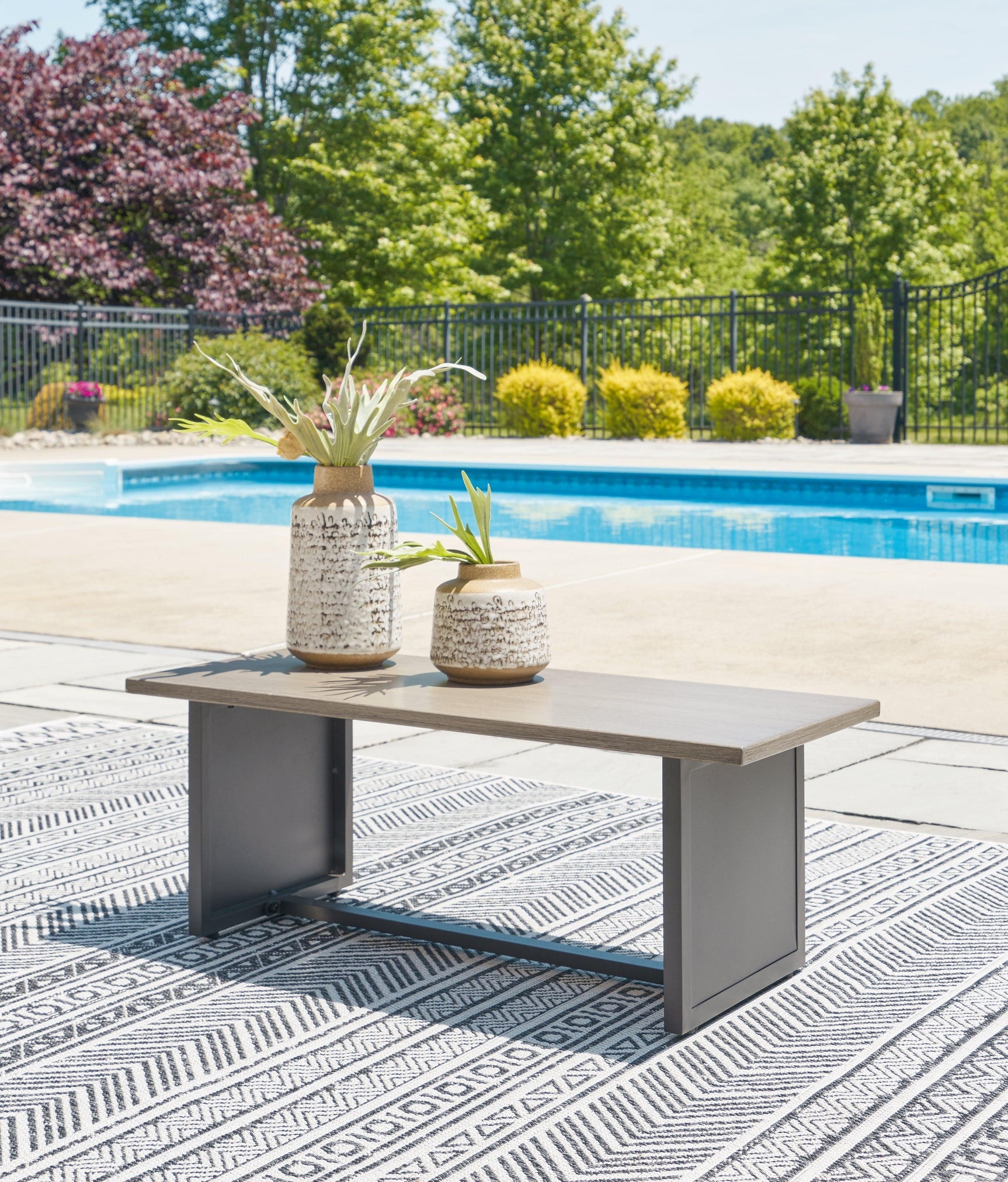 Bree Brown Zee 4-Piece Outdoor Sectional With End Table