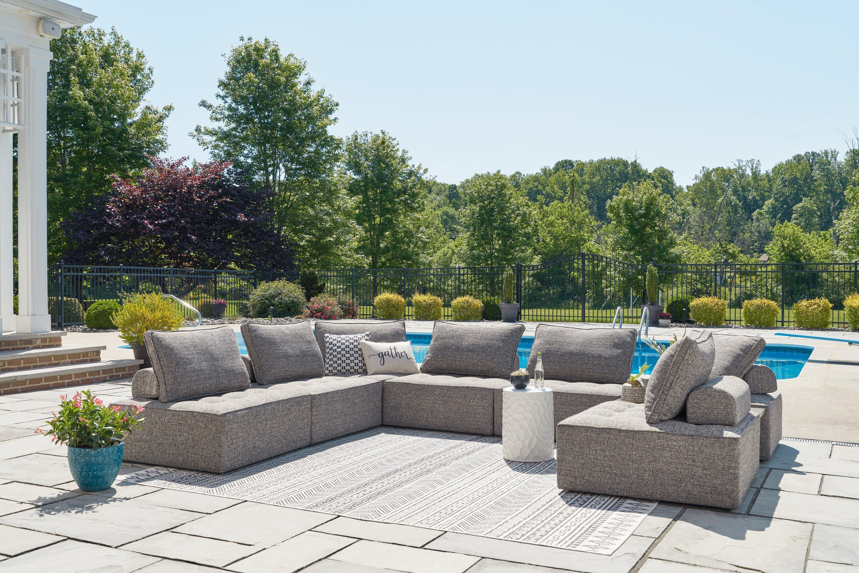Bree Zee Brown 8-Piece Outdoor Sectional by Ashley
