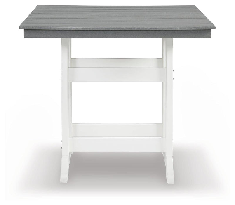 Transville Gray/white Outdoor Counter Height Dining Table - Ella Furniture