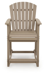 Seacliff Beach Medium Brown Outdoor Counter Height Bar Stool (Set of 2)