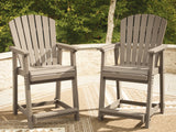 Seacliff Beach Medium Brown Outdoor Counter Height Bar Stool (Set of 2)