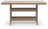 Seacliff Beach Medium Brown Outdoor Counter Height Dining Table