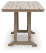 Seacliff Beach Medium Brown Outdoor Counter Height Dining Table
