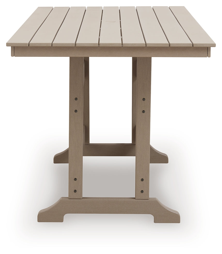 Seacliff Beach Medium Brown Outdoor Counter Height Dining Table