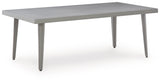 Gali Gray/Blue Outdoor Sofa/Chairs/Table Set (Set of 4)